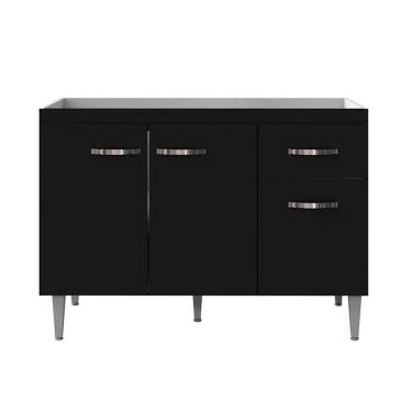 Imagem de Balcão De Pia Gabriela 120 Cm Preto - Ajl