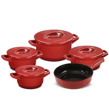 Imagem de Jogo de Panelas Ceraflame Duo+ Smart Conjunto 5 Peças Pomodoro