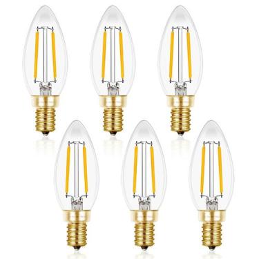 Imagem de Lâmpadas LED Hizashi Candelabra 2W 2700K 200LM E12, pacote com 6