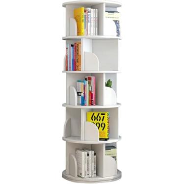 Imagem de Estante Giratória De 4/5/6 Camadas Para Uso Doméstico Forte Capacidade De Carga Espaço De Armazenamento Suficiente Seguro E Durável, White, 160 * 40cm