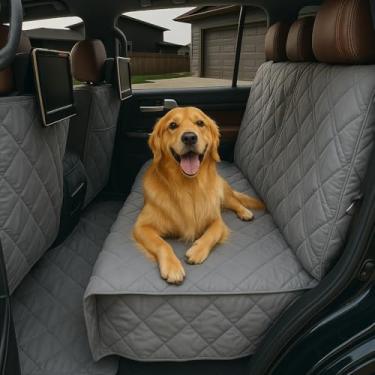 Imagem de Formosa Covers Capa de banco traseiro de carro acolchoada e acolchoada de luxo com parte traseira antiderrapante melhor para carro, caminhão e SUV - Viaje com seu animal de estimação sem bagunça -
