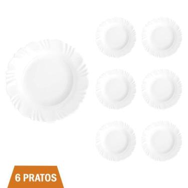 Imagem de Conjunto 6 Pratos Vidro Petala 23,5Cm Refeição Nadir - NADIR FIGUEREID