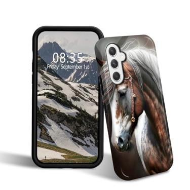 Imagem de BFDHGQZC Capa para celular Samsung Galaxy S24 FE de 6,7 polegadas, capa rígida híbrida de policarbonato de camada dupla Ravens On Branches com capa protetora de silicone à prova de choque para Samsung