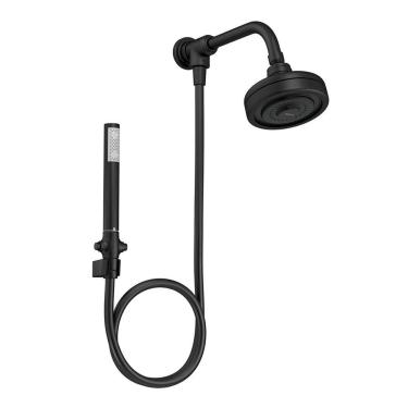 Imagem de Chuveiro Deca Acqua Plus 1990.BLMT.STDKIT.N de Parede com Desviador Black Matte