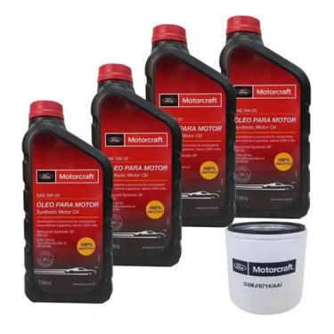 Imagem de Kit Óleo 5W20 e Filtro de Óleo Motorcraft Original Ford