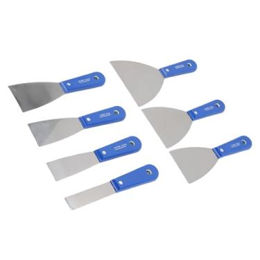 Imagem de Generic Conjunto de Espátula de Vidraceiro, Raspador de Massa 1 1.5 2 2,5 3 4 4 Polegadas Bolso de Armazenamento de Armazenamento de Aço para Reparo de Amassados