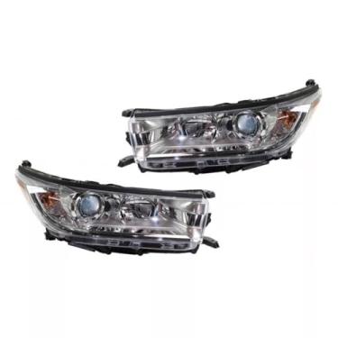 Imagem de Lâmpada esquerda direita LED luz diurna frontal LED conjunto de farol lâmpada de canto ampla compatível com Highlander 2017-2019 81150-0E330 (direita)