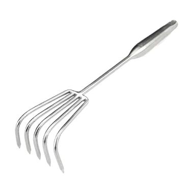 Imagem de Generic Ferramenta de escavação de ancinho de jardim, cabo ergonômico resistente, garra, ferramenta de afrouxamento de solo manual para jardineiro, de, Cinco Dentes