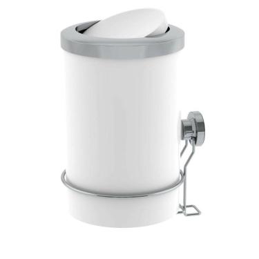 Imagem de Lixeira Basculante Redonda Com Suporte De Ventosa 8 Litros