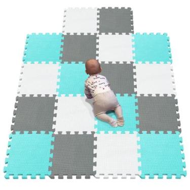 Imagem de Tapetes de jogo de quebra-cabeça YIMINYUER 18 ladrilhos de 30 cm x 30 