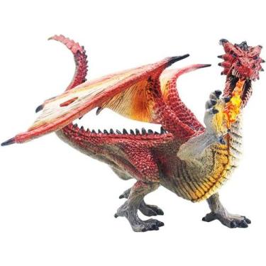 Imagem de Estatueta de dragão HUOGUO Estatueta de dragão mágico de plástico real