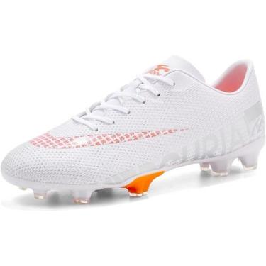 Imagem de Tênis de futebol masculinos de futebol com pontas longas, couro e borr