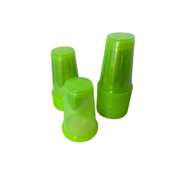 Imagem de Copo Plástico 300Ml Biodegradável Crystal Neon Verde 25Un