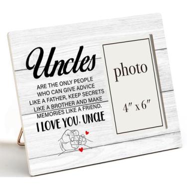 Imagem de Porta-retratos de madeira Zauly Best Uncle Gift 10x15cm Photo