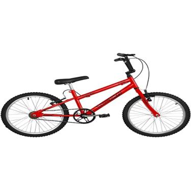 Imagem de Bicicleta de Passeio Ultra Bikes Esporte Rebaixada Aro 20 Reforçada Freio V-Brake Infantil Juvenil Vermelho Ferrari