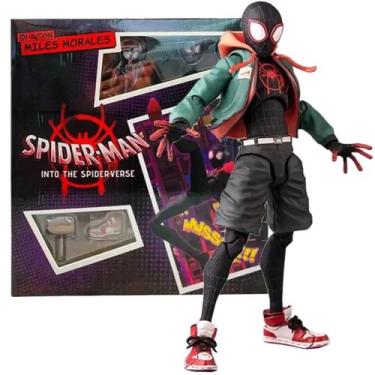 Imagem de Boneco Homem Aranha Miles Morales 14cm Articulado c/acessorios Action 