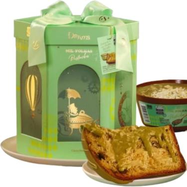 Imagem de Panetone Pistache Mil Folhas Cacau Show Natal 2025 Cacau Show