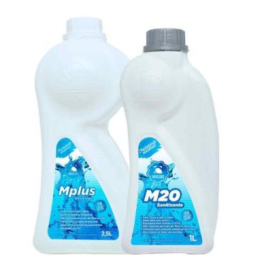 Imagem de Kit p/ Tratamento de Piscina s/ Cloro: MPlus Oxidante 2,5L e M20 Sanit