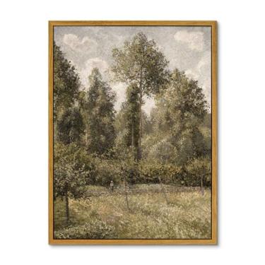 Imagem de Arte de parede em Simsea Pissarro Poplars, tela emoldurada 30x40 cm - 