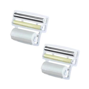 Imagem de Organizador de Cozinha, Porta Papel Toalha com Suporte Triplo para Alumínio e Filme(Kit com 2 Branco)
