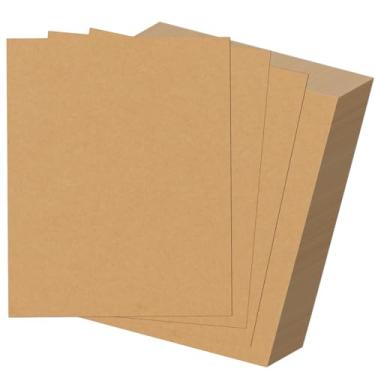 Imagem de HORLIMER Pacote com 100 folhas de aglomerado 20 x 25 cm, papelão kraft para envio, encadernação de livros, artesanato DIY