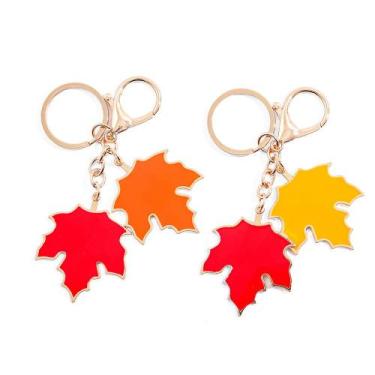 Imagem de Chaveiro Chaveiro colorido em liga de zinco em folha de ácer - yiweisa