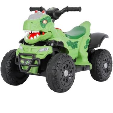 Imagem de Quadriciclo Elétrico Infantil 6V, Verde, Plástico, com Luzes LED, Bluetooth, USB, Bateria Recarregável, para Crianças 3+ Anos, 49x36x70cm