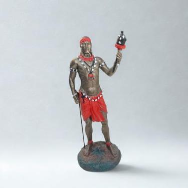 Imagem de Escultura Exu Orixá Elegbára 20 cm Resina