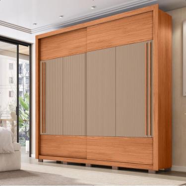 Imagem de Guarda Roupa Roupeiro Roma 2 Portas 4 Gavetas Marrom Caemmun