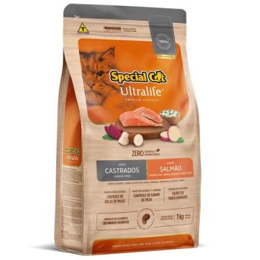Imagem de Ração Special Cat Ultralife Gatos Castrados Salmão e Arroz 1 kg - MANF