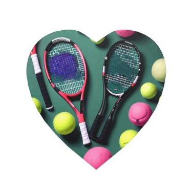 Imagem de Raquetes de tênis engraçadas e bolas de tênis imãs de geladeira para casa, cozinha, escritório, acessórios para presente diário de inauguração de casa