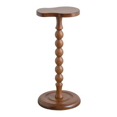 Imagem de Fxzqgnh Mesa Lateral, Mesa de Cabeceira Pequena para Quarto, Sala de Estar, Mesa de Centro, Bandeja de Canto para Bebidas, Sofá, Lavanderia, Terraço, Cama, Marrom, Tamanho real