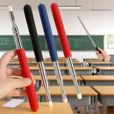 Imagem de Ponteiro retrátil para professores para sala de aula, palito extensível, mini bastão de leitura de dedo para crianças, formato de dedo de leitura de professores de infância se estende até 99 cm