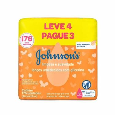 Imagem de Kit Lenços Umedecidos Johnson's Limpeza e Suavidade 4 pacotes de 44 un