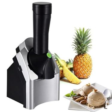 Imagem de EEYZD Máquina sorvete sorvete macio,máquina sorvete frutas DIY caseira,máquina sobremesa sorvete frutas congeladas sem laticínios,compressor gordura para iogurte sobremesa gelo caseiro