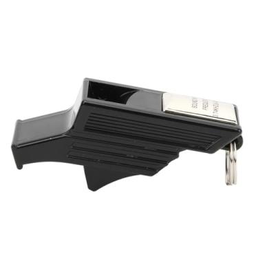 Imagem de Generic Apito de Treinamento Esportivo de Basquete para árbitro Alto e Claro Apito Salva-vidas de Emergência para Atividades Ao Ar Livre de Acampamento Material ABS Portátil Leve e Durável (Preto e