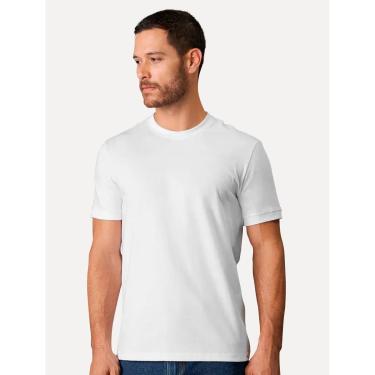 Imagem de Camiseta Calvin Klein Masculina Malhão Com Punhos Branca-Masculino
