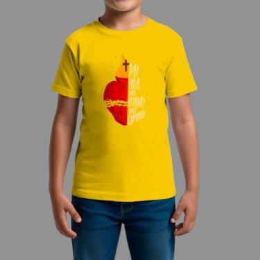Imagem de Camisetas Infatil Religiosa Casual Manga Curta Gola Redonda Mi Vida, A