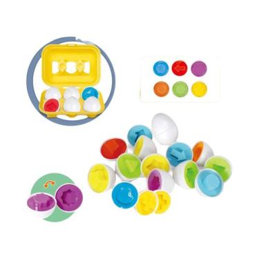 Imagem de Brinquedos Educativos Montessori Para Bebês 6 Peças Correspondência De