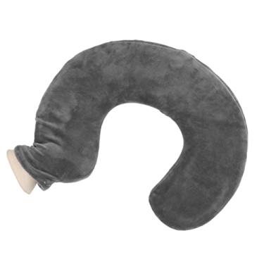 Imagem de Generic Garrafa de água Quente Em Formato de U, Bolsa Quente Com Pescoço Isolado para Noites Frias Com Capa Removível para Travesseiro de Viagem (Conjunto Cinza)