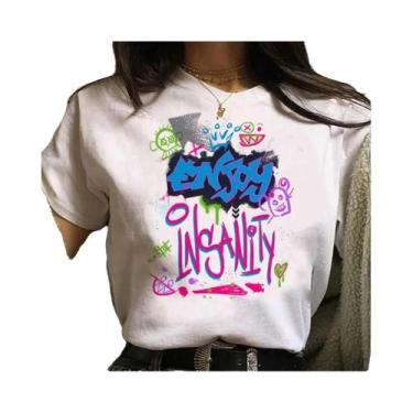 Imagem de Camiseta Unissex Jinx Arcane Monkey Anime Cosplay Estilo Grunge Estéti