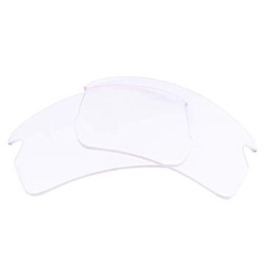 Imagem de Lentes de reposição com corte UV para óculos de sol Oakley Flak 2.0 XL OO9188 - fabricadas nos EUA - (transparente/transparente)