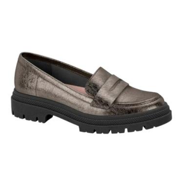 Imagem de Sapato Feminino Mocassim Moleca 5775.105, Grafite, 37