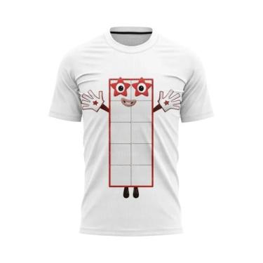 Imagem de Camiseta Unissex De Verão Oversized Com Estampa 3D De Números Divertid