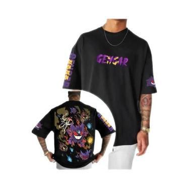 Imagem de Camiseta Unissex Oversize De Algodão Gengar Pokémon, Tendência De Moda