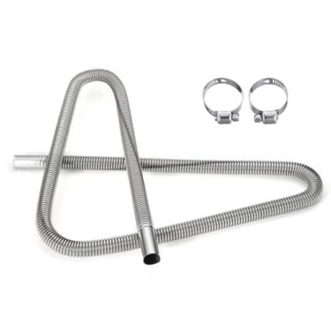 Imagem de YSIL Tubo de escape de aço inoxidável 1 polegada 250 cm/99,6 polegadas comprimento aquecedor de ar de estacionamento extensão tubo de exaustão mangueira de escape flexível ventilação do tanque de