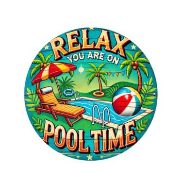 Imagem de Placa de metal de ferro redondo estilo gótico retrô 2D – Decoração de arte de parede perfeita para portas, janelas, quartos, bares, escritórios, garagens e estúdios – Presente ideal para o Dia dos