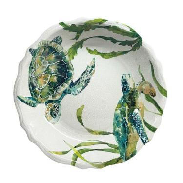 Imagem de Saladeira em Melamina Tartaruga Fundo do Mar 36x10cm - ENTRECASA