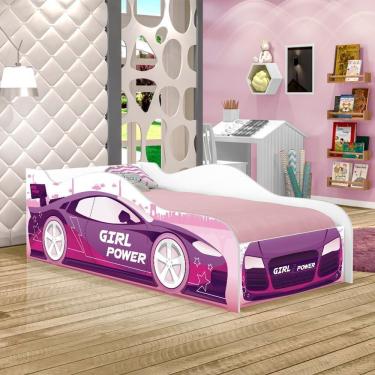 Imagem de Cama Carro Rosa Kids Infantil Com Colchão