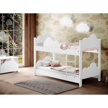 Imagem de Beliche Infantil Montessoriana Nuvem Juvenil Branco Branco